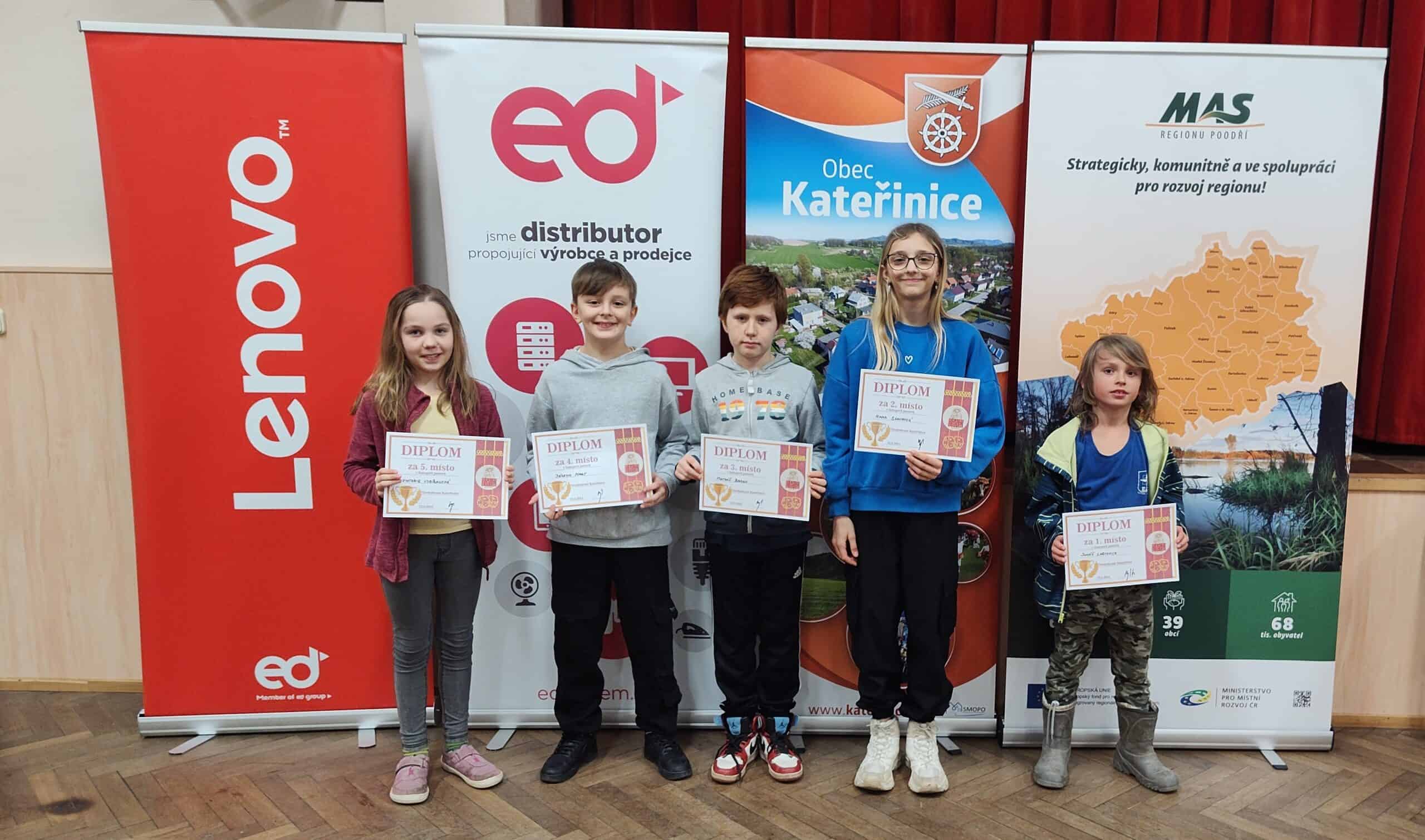 Vítězové z kategorie dětí